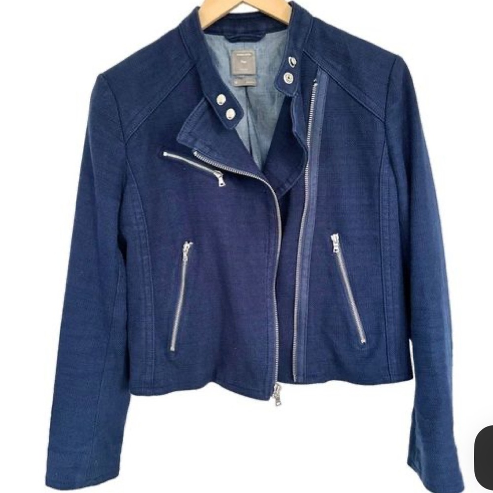 GAP Navy Blue Moto Jacket